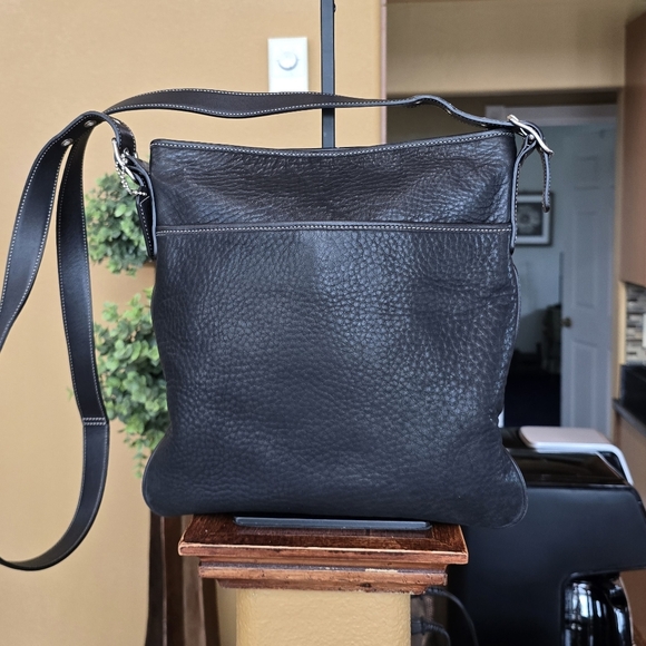 Coach Black Pebbled Leather Vintage Crossbody Messenger Handbag - Picture 2 of 16